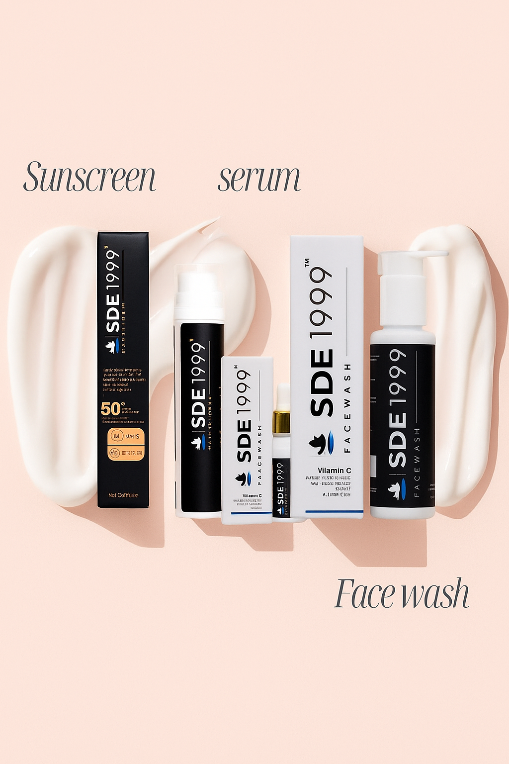 Sun Screen + Face Serum + Face Wash